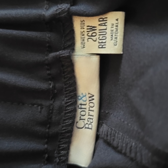 CROFT AND BARROW WOMEN'S PLUS SIZE NAVY BLUE PULL-ON DRESS PANTS SIZE 26W - Picture 11 of 13